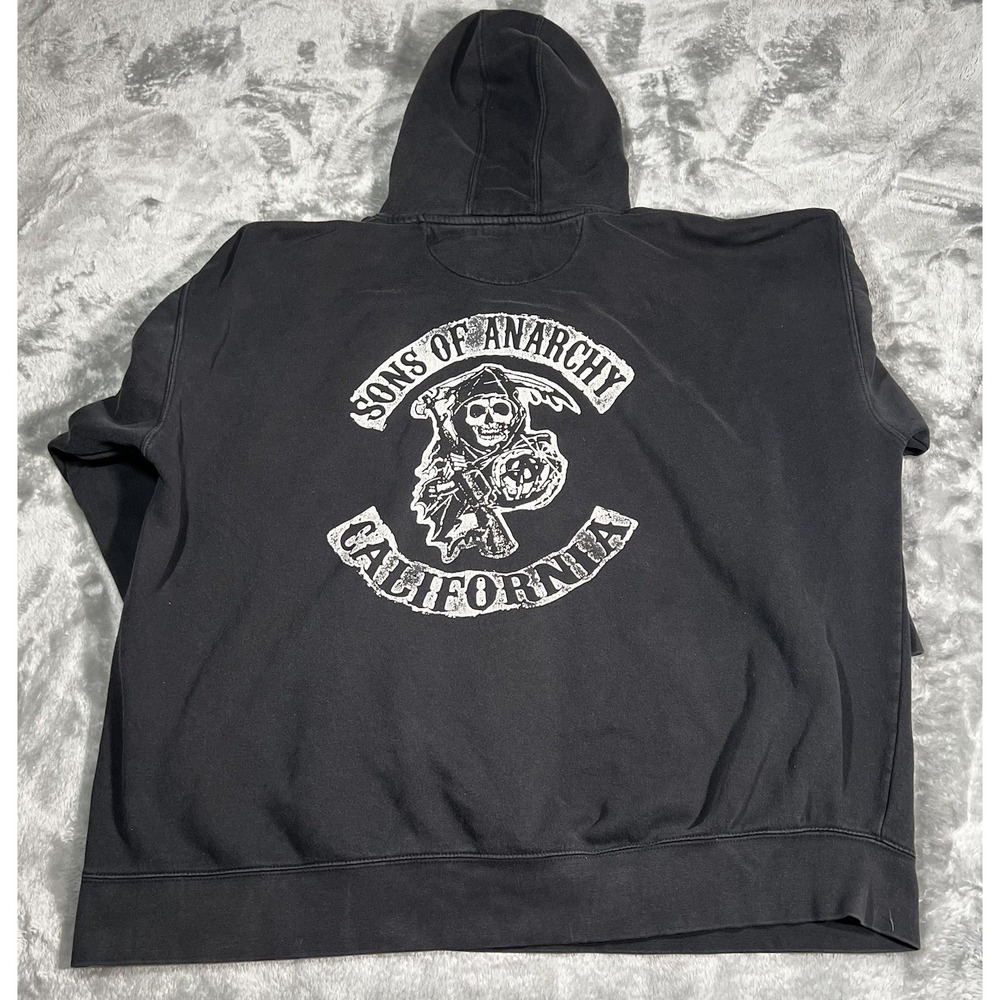 Sons of Anarchy Hoodie Size 3XL/4XL SAMCRO Motorcycle Sweatshirt Tiny Hole
